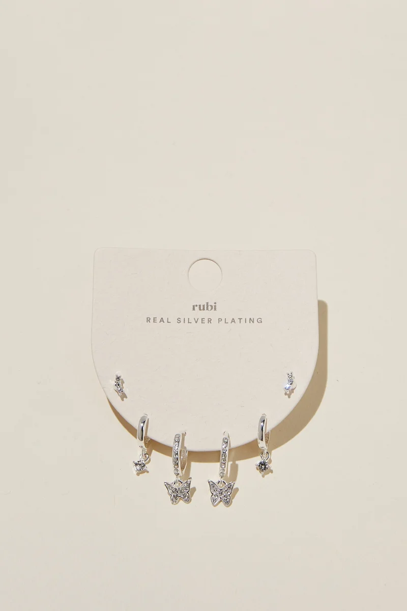 روبي 3Pk Small Earring
